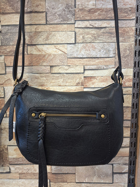 Plain Zip Vegan Cross Body