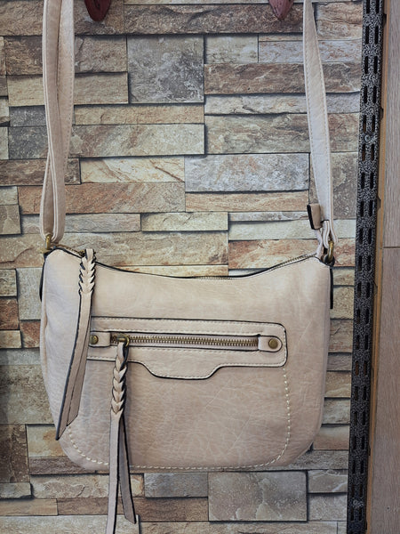 Plain Zip Vegan Cross Body