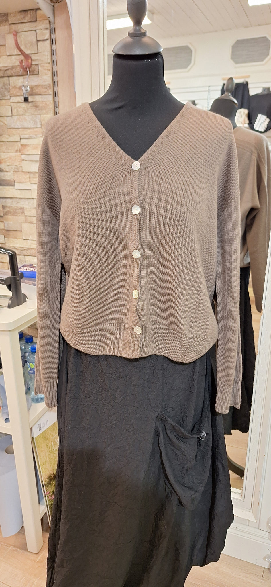 Art Cardigan Taupe