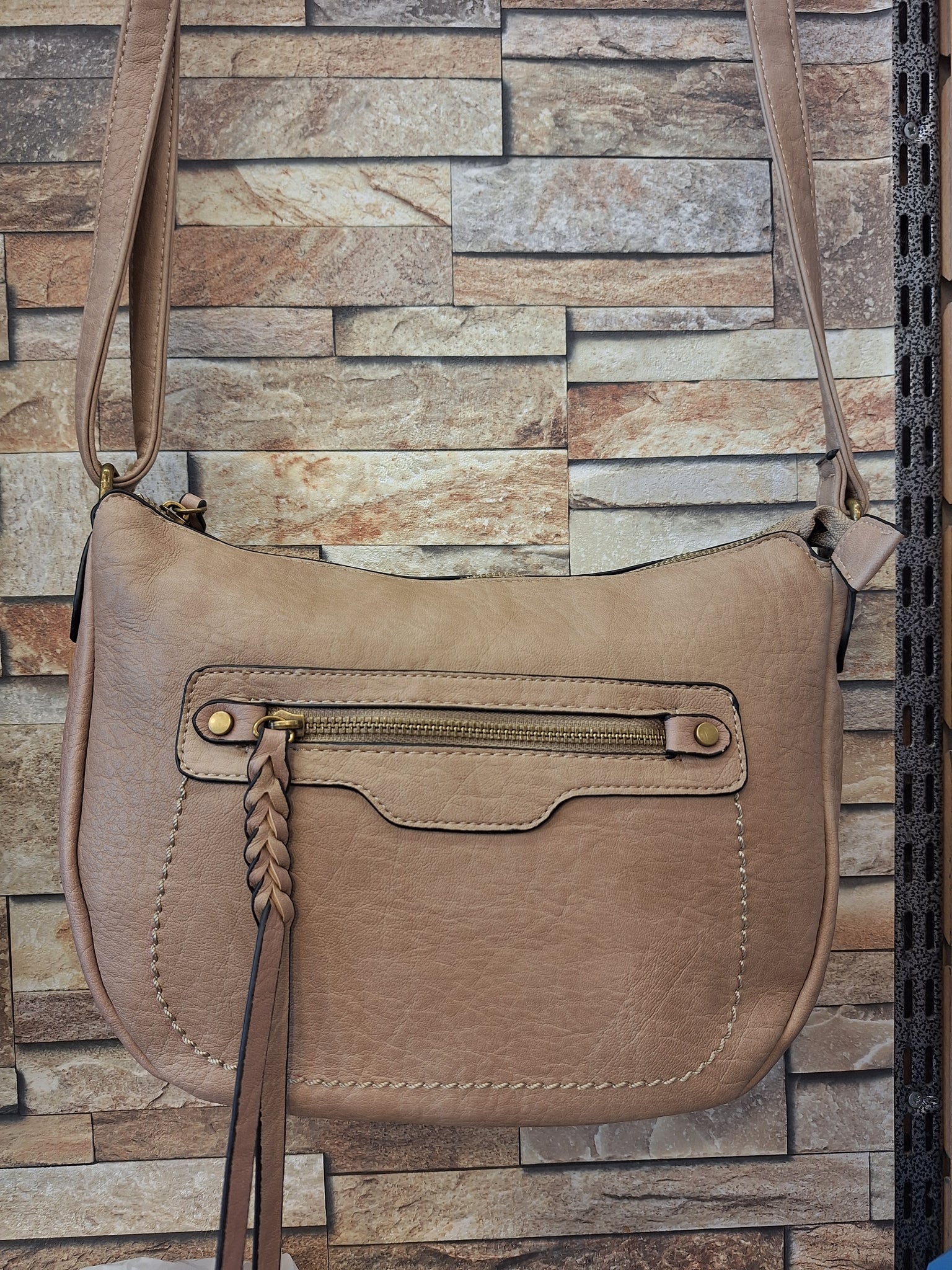 Plain Zip Vegan Cross Body