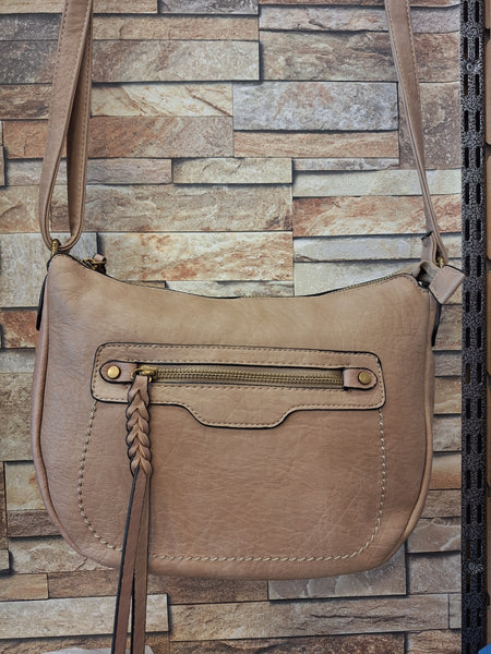 Plain Zip Vegan Cross Body