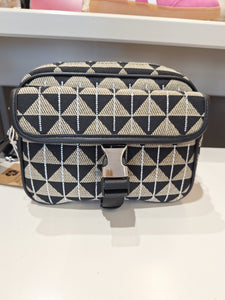 Geometric Print Bag with Diamantes