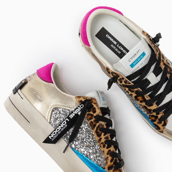 Crime London SK8 DELUXE LEOPARD SHINE