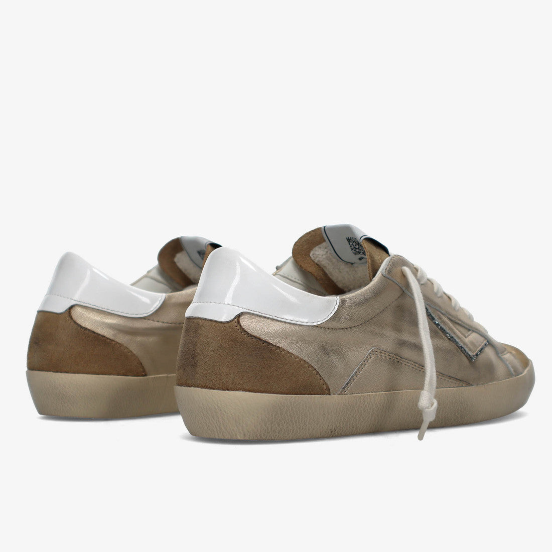 4B12  Suprime Trainers in platinum leather