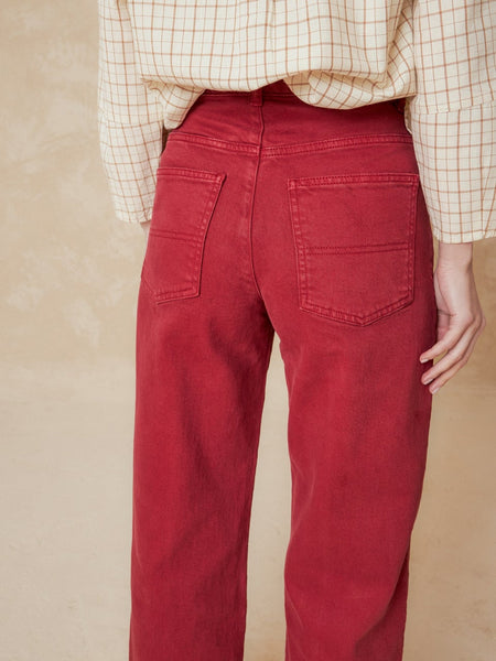 Indi & Cold Rustic Twill Trouser-Ketchup