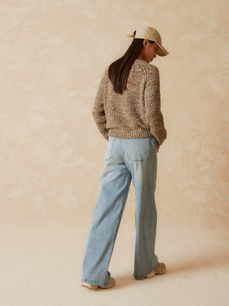 Indi & Cold Knitted Sweater Camel