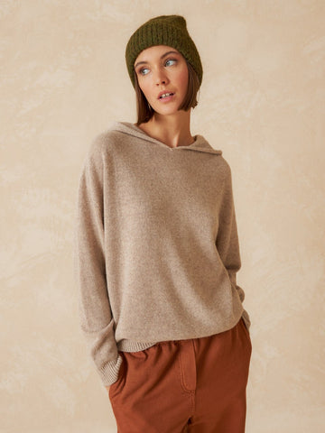 Indi & Cold Knit Hooded Sweater