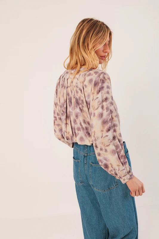 Indi & Cold Watercolour Print Shirt Mauve