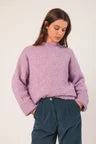 Indi & Cold Knit Turtleneck Sweater Mauve