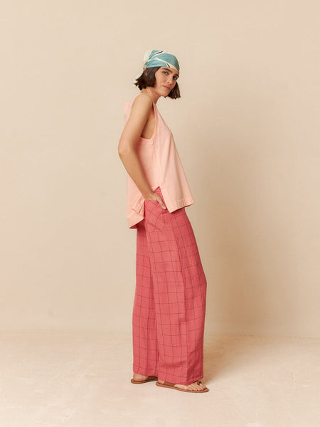 INDI & COLD WINDOWPANE CHECK PANTS