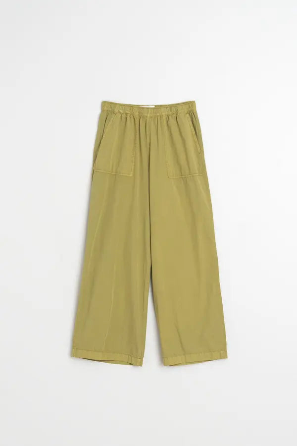 Indi & Cold Straight Poplin Trousers Apple