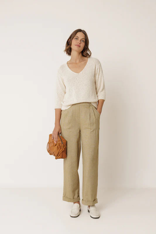 Indi & Cold Organic Cotton Boucle Sweater