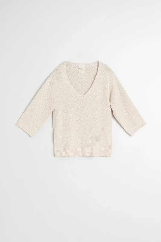 Indi & Cold Organic Cotton Boucle Sweater