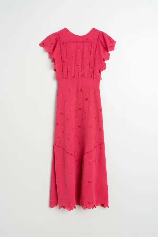 Indi & Cold Embroidery Maxi Dress Pink