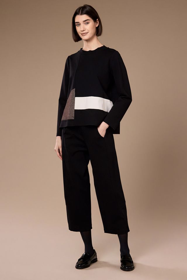 Peruzzi Applique Top Black