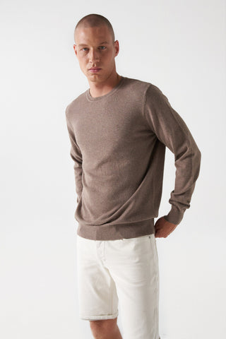 Salsa Crew-neck Knit Taupe
