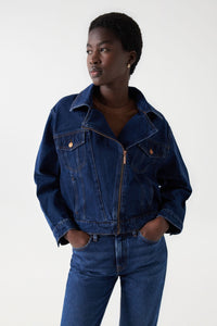 Salsa Dark Denim Bomber Jacket