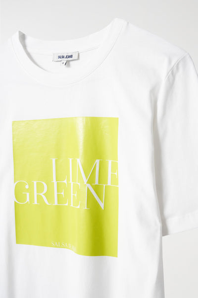 Salsa Lime Green Print T-Shirt