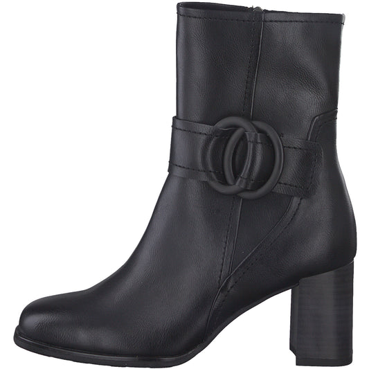 Marco Tozzi Mid Heel Boot- Black