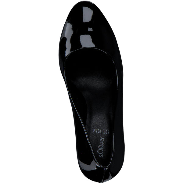 S.Oliver Patent Heel - Black