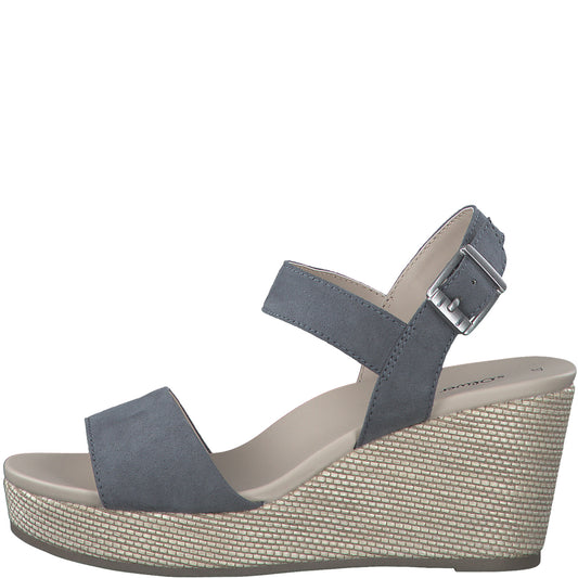 S.Oliver Wedge Sandal- Blue