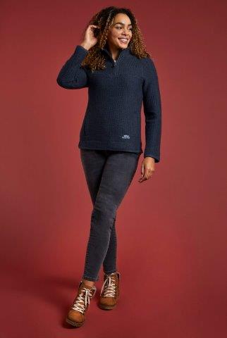 Weird Fish Aria 1/4 Zip - Navy