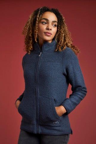 Weird Fish Sontee Full Zip Macaroni - Navy