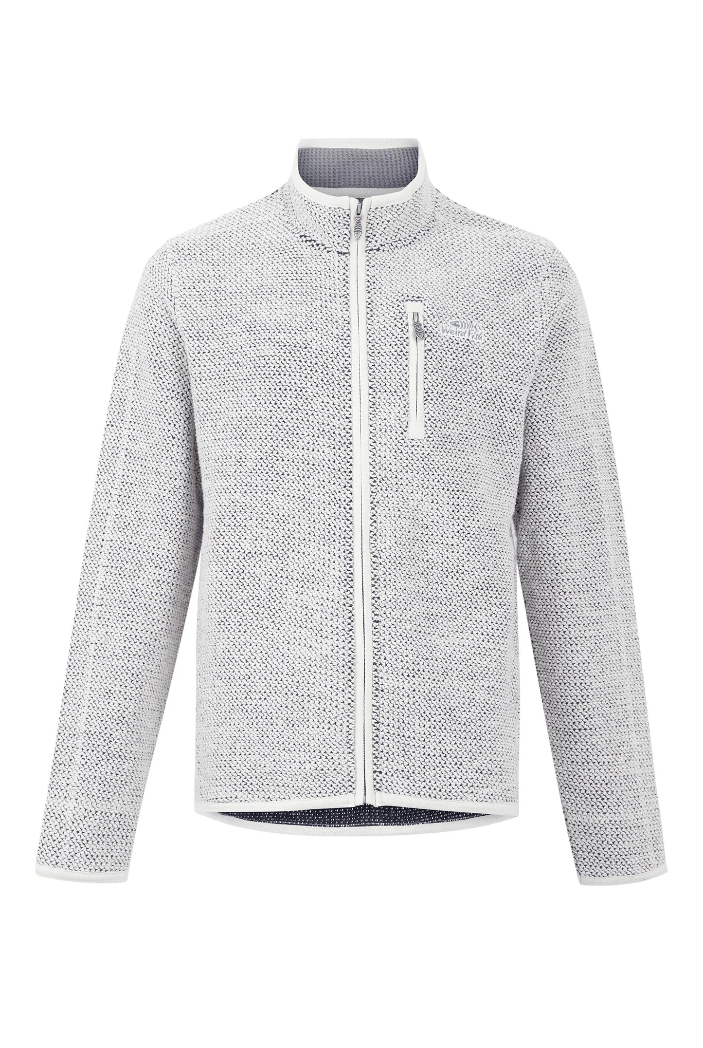 Weird Fish Mens Transom Full Zip Macaroni - Ecru