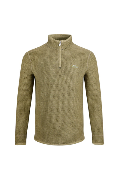 Weird Fish Stern 1/4 Zip Eco Macaroni Olive