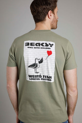 Weird Fish Beaksy Artist T-Shirt-Khaki