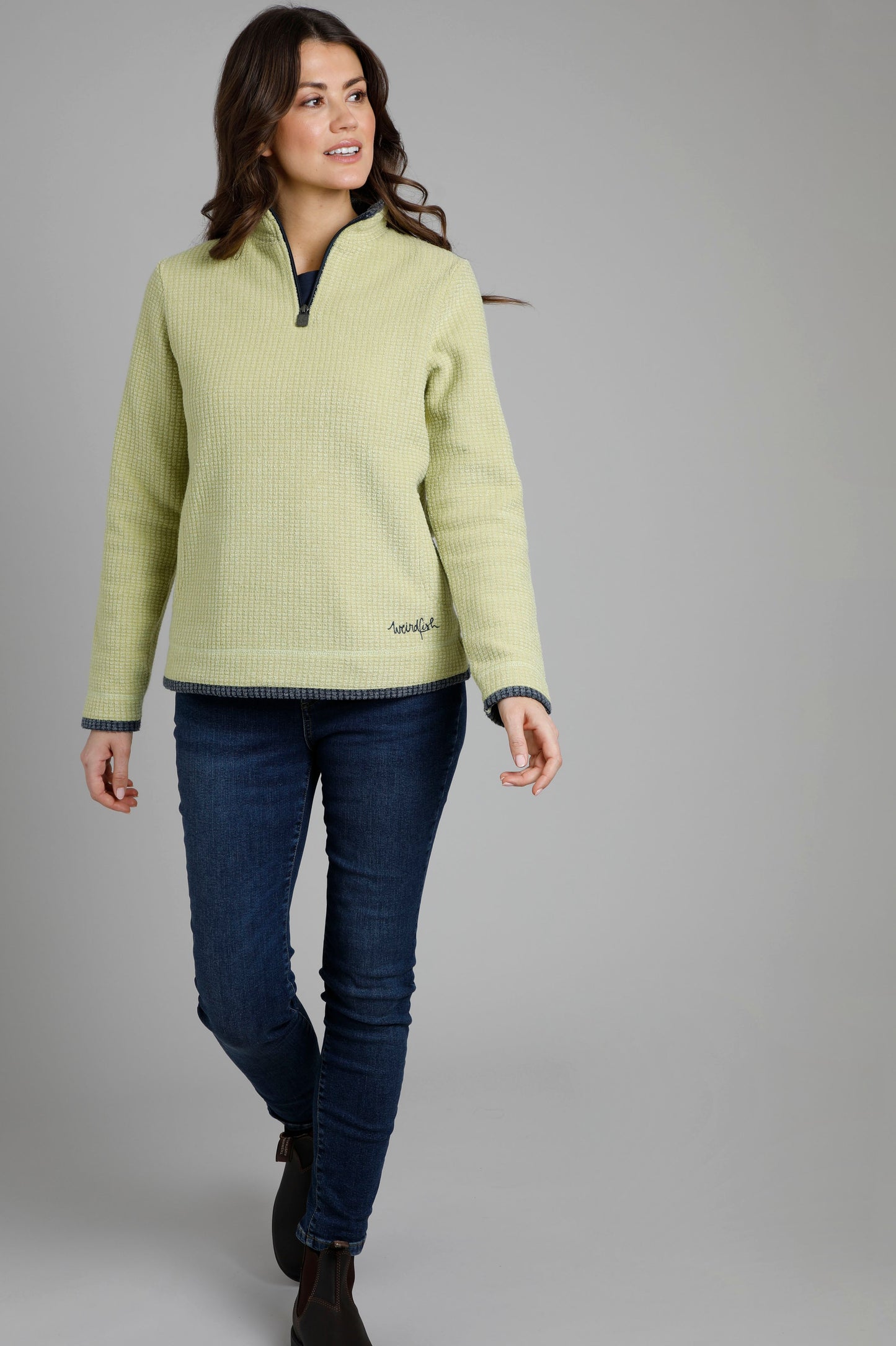 Weird Fish Beyonce Fleece-Soft Green