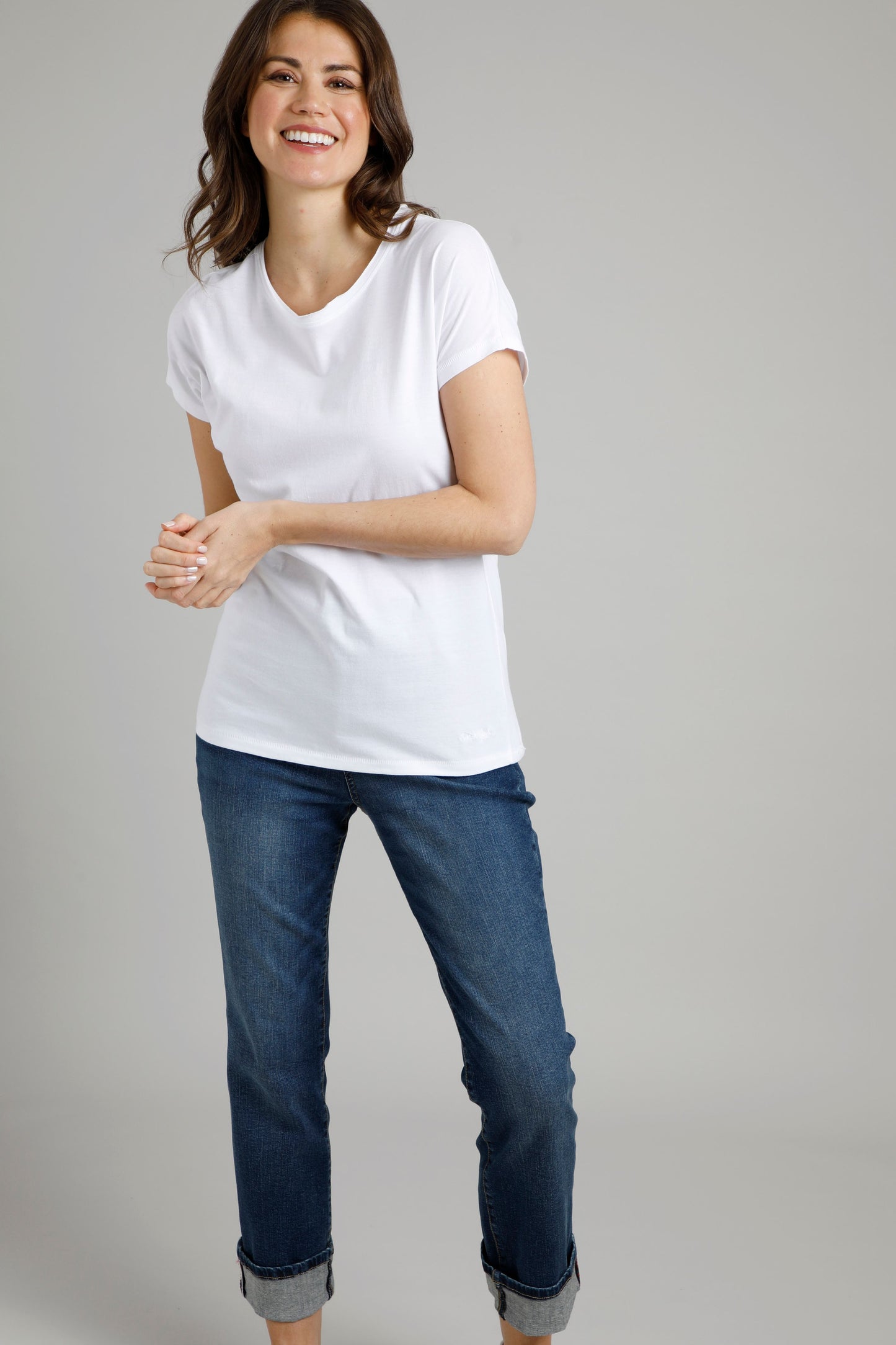 Weird Fish Thirl T-Shirt- White