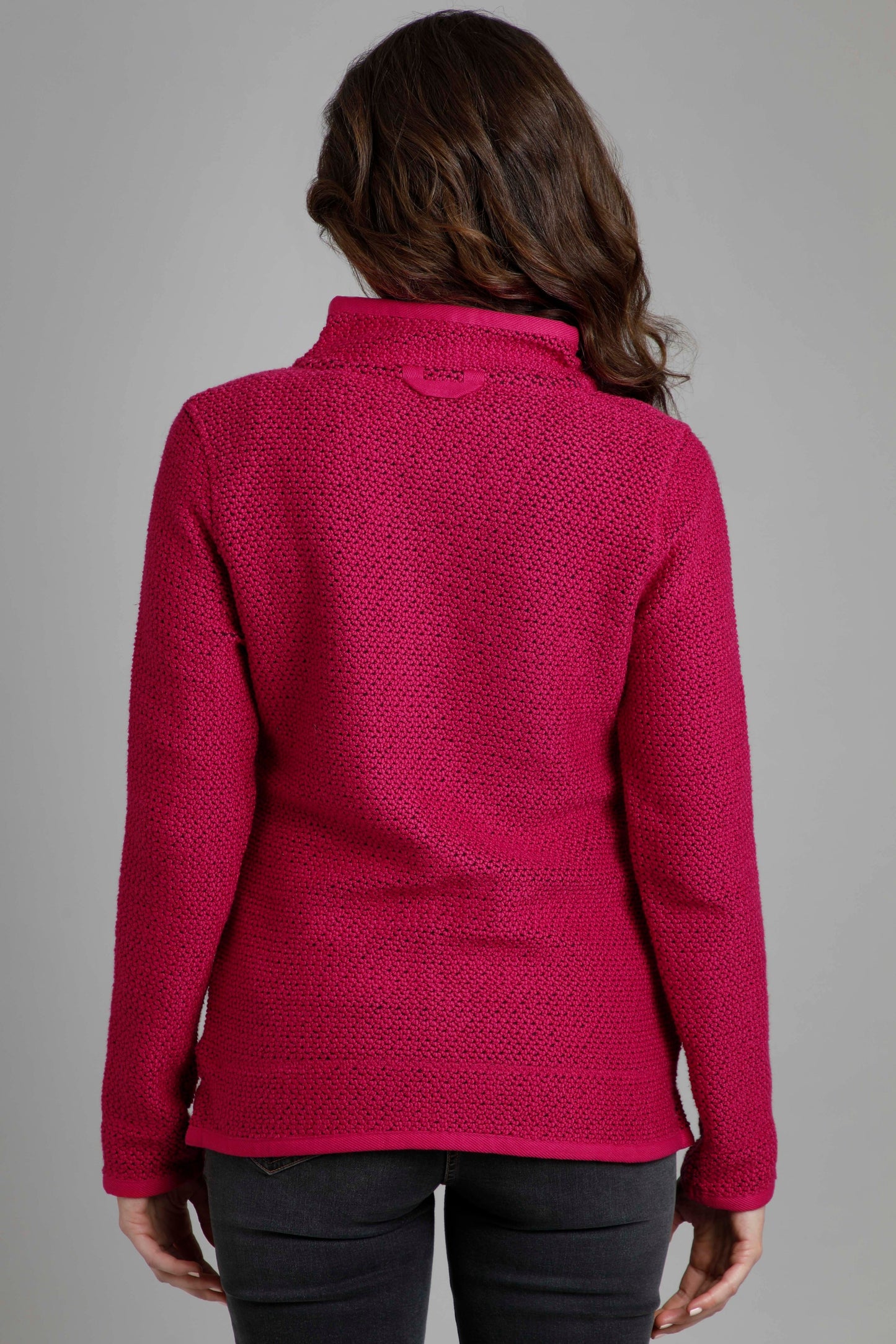 Weird Fish Sontee Full Zip Macaroni - Berry