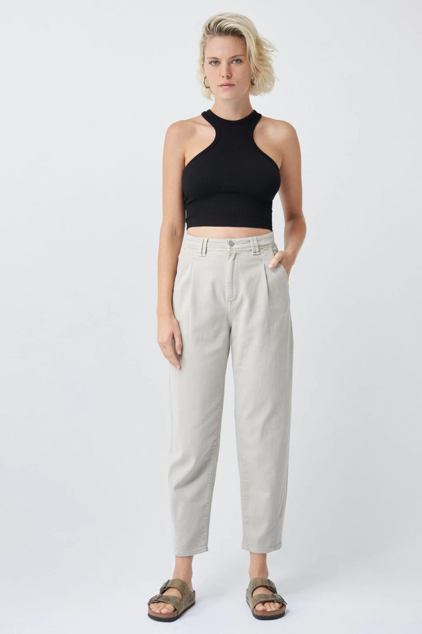 Salsa Slouchy Cropped Jeans- Beige