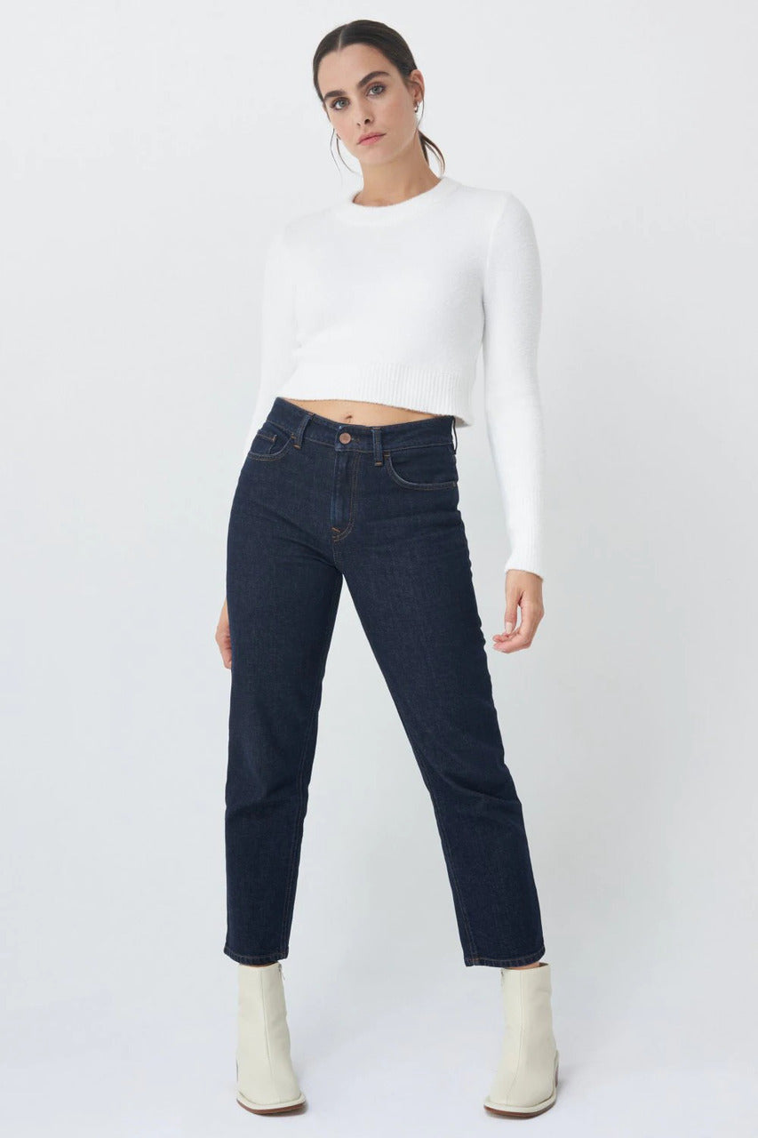 Salsa Cropped True Slim Dark Jeans