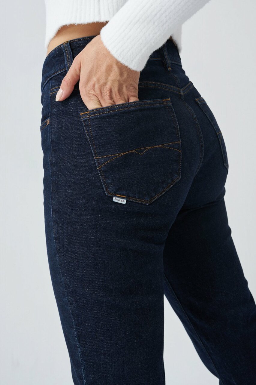 Salsa Cropped True Slim Dark Jeans