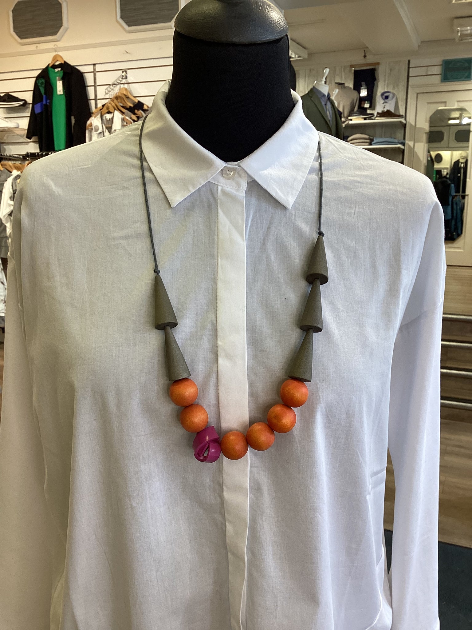 Round/Conical Bead Necklace