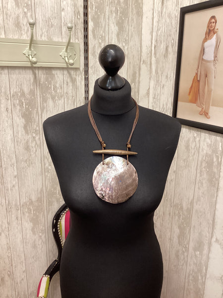 Large Shell Pendant Necklace