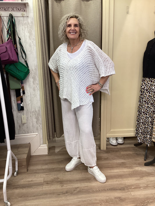 Abaca  Savannah Trousers- Snow