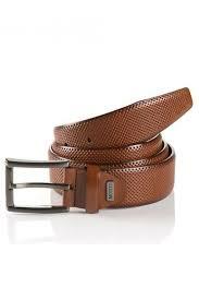 Monti Leather Belt- Brown Grain