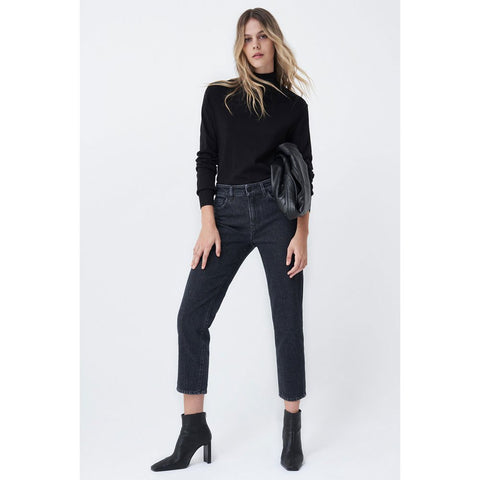 Salsa Cropped True Slim Washed Black Jeans