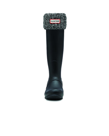 Hunter blk/Grey Cable boot sock