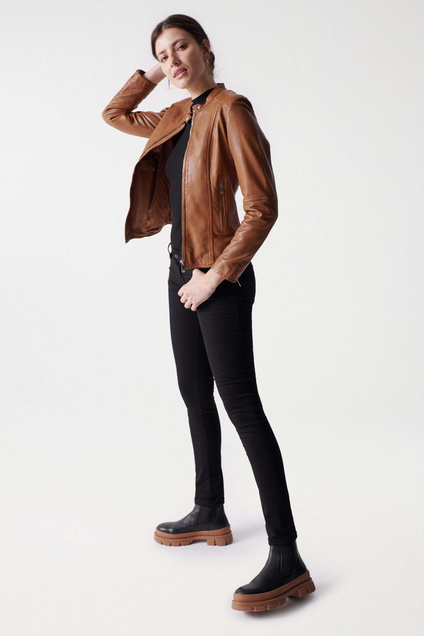 Salsa Leather Jacket-Camel